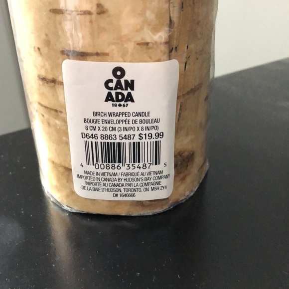 Canada birch wrapped candle- New! - Picture 3 of 3